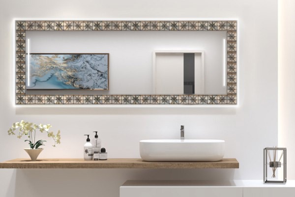 Grand Mirrors Inc Mosaic Mirrors in Nepal Valley Frame